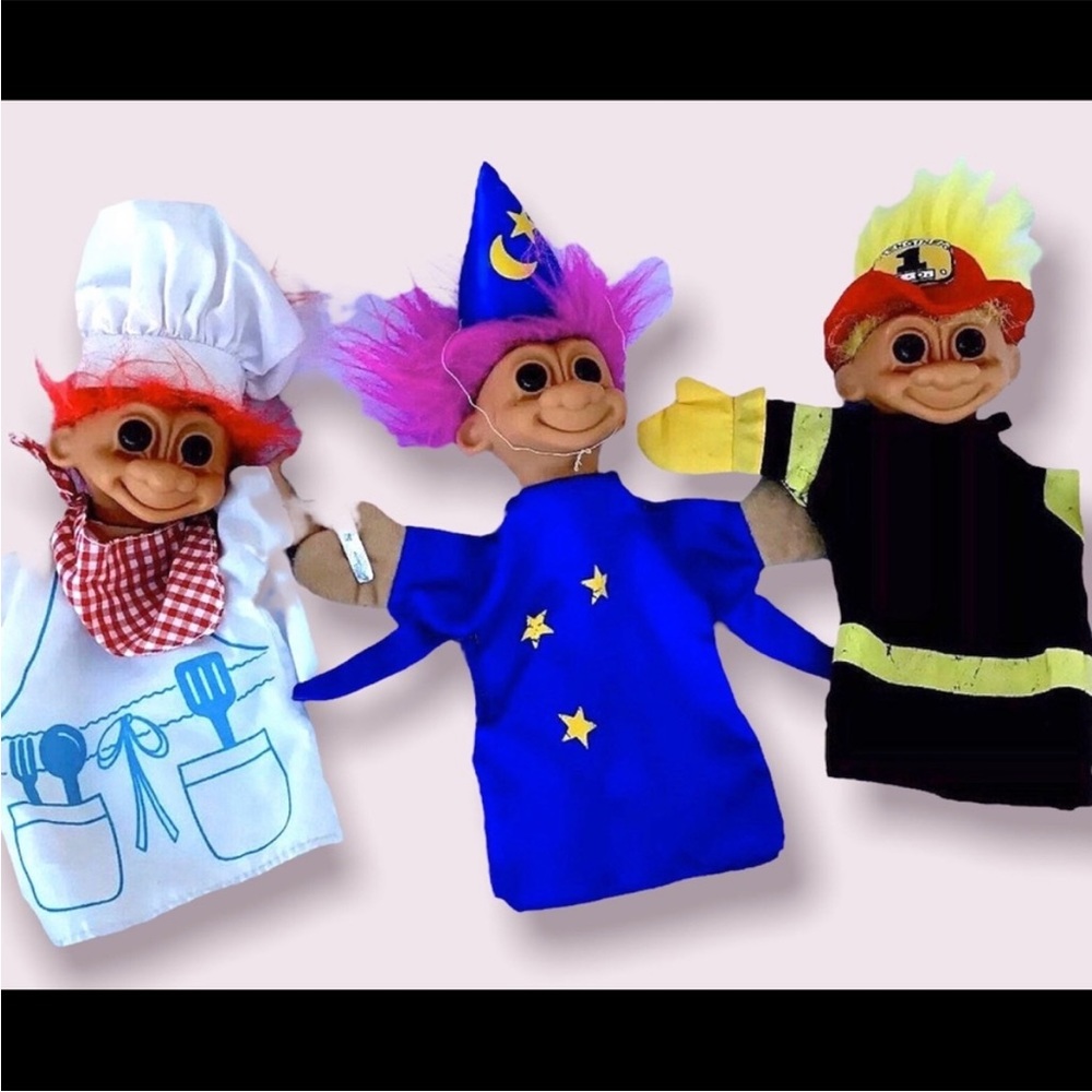 Retro Trolls Hand Puppet Toy Lot